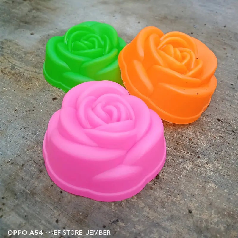 Cetakan motif mawar Mini diameter 5cm 36pcs Plastik Kitchenware 3