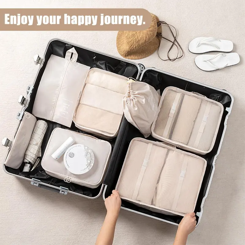 Travel Storage Bag Set, 8counts/set Portable Travel Storage Bag, Waterproof Travel Storage Bag, Luggage Organizer, Travel Accessories 2