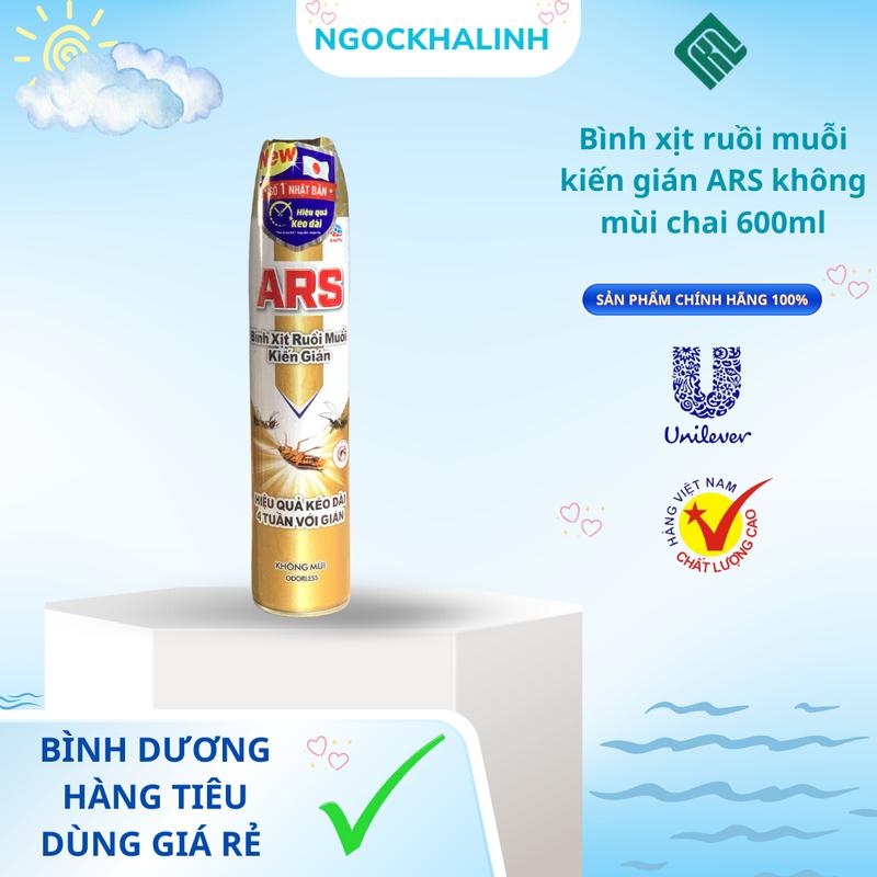 Bình xịt ruồi muỗi kiến gián ARS không mùi chai 600ml