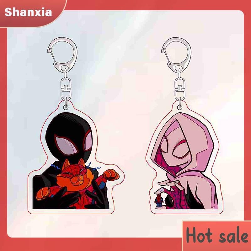 Product Introduction of Loket Rantai Kunci Spider Man Kartun, Rekaan Comel, Hadiah Mainan Beg galas Pasangan Kucing Lucu, Sesuai untuk Beg Aksesori, Rantai Kunci Loket, Hebat sebagai Hadiah Bead 9