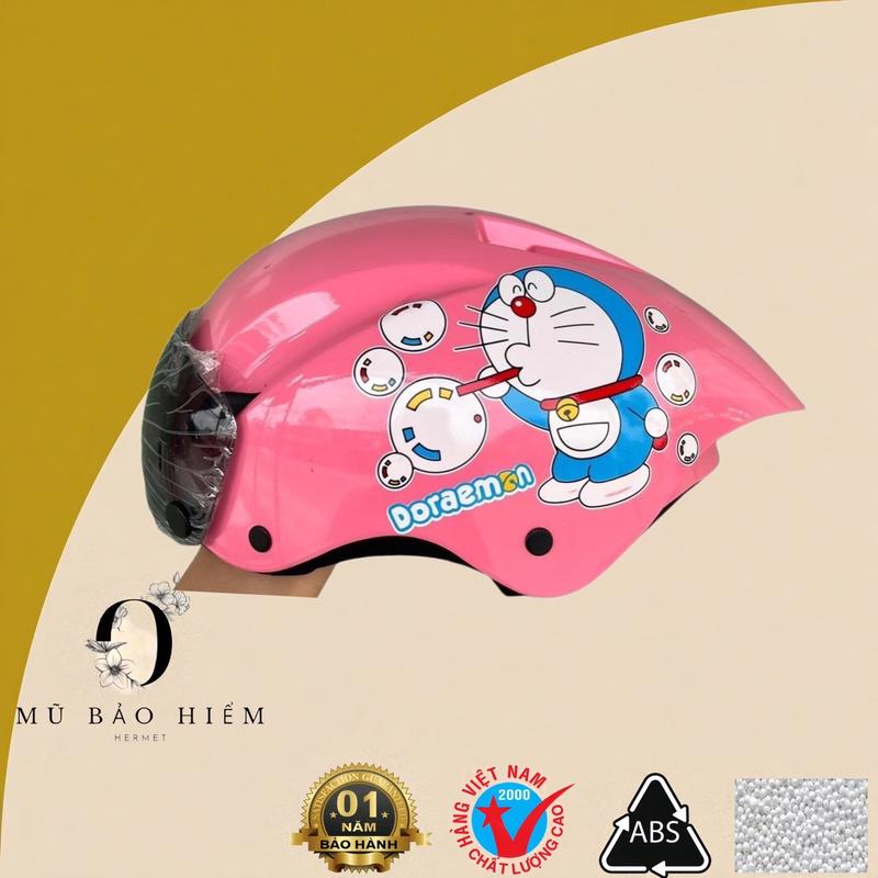  Mũ bh thể thao thời trang đuôi nhọn  từ 6-13  tuổi cá tính đủ màu tem hình cho bé trai và bé gái - đoremon đồ bảo hộ Chạy Xe Đạp mubaohiem Helmet 
