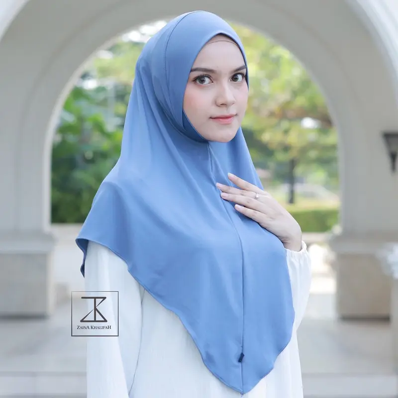 Hijab Bergo Dagu Malay Ped Anti Tembem Jersey Premium | Bergo Sport Hamidah Instant Dagu Malaysia Soft Pet Daily Instan jilbab 5