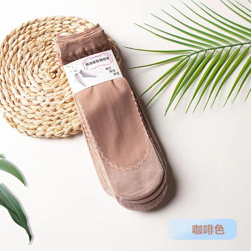 Product Introduction of Tất Ngắn, Dành Cho Nữ, Mùa Hè, Pha Lê Mỏng, Tất Dây Thép, Chống Trượt, Đế Bông, Tất Lụa, Màu Da Thịt, Bàn Chân Không Hôi, 5 Đôi, Gửi Đi 9