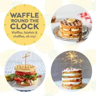 AIMI máy làm bánh waffle Máy nướng bánh mì, làm bánh sandwich, bánh quế, bánh quế đỏ tổ ong. 2