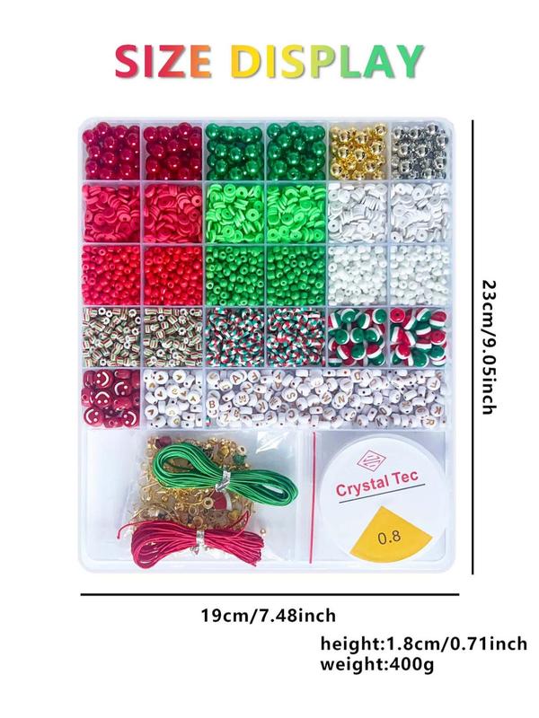 Random 18 Colors Clay Bead Kit, 1 Set DIY Jewelry Making Kit, Including Letter Beads & Spacer Beads for Girls, DIY Jewelry Crafts Gifts 3