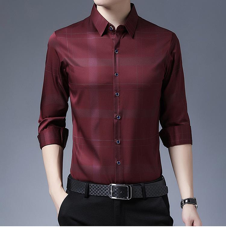 Product Introduction of Áo Sơ Mi Nam Dài Tay, Phong Cách Doanh Nhân Thường Ngày Áo Sơ Mi Kẻ Sọc, Thích Hợp Cho Mùa Xuân Và Mùa Thu, Hàng Mới Về Năm 2024 1