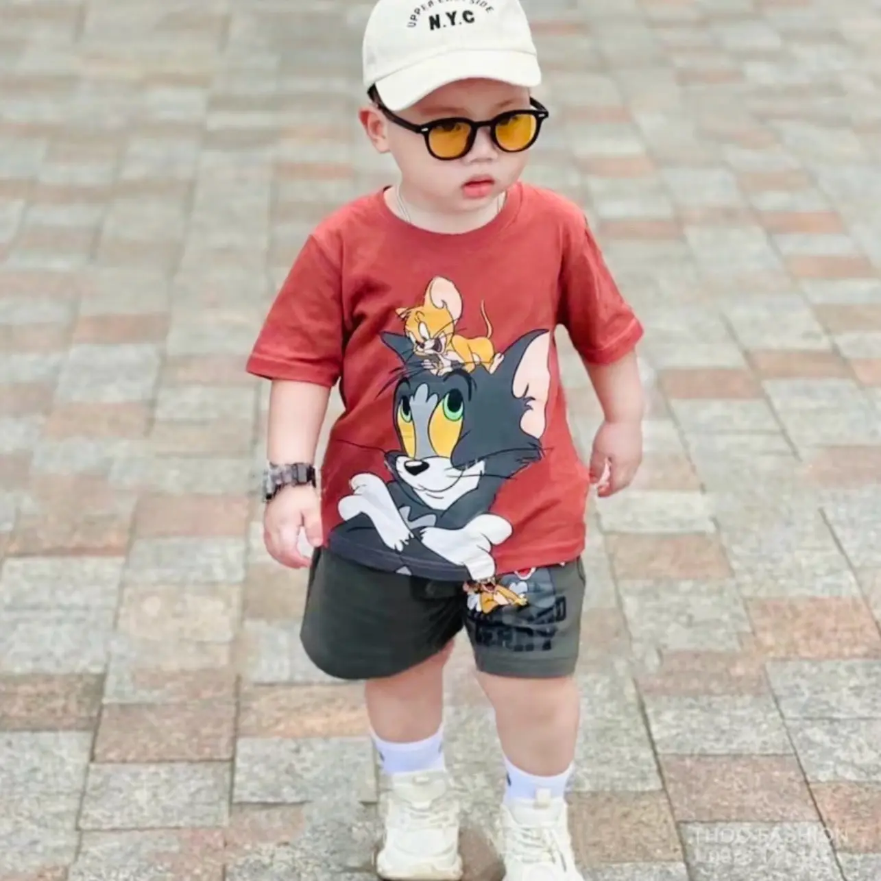 Linh An kids  [8-30kg] Bộ quần áo bé trai ( áo + quần ) cho bé yêu ,in hình , chất liệu cotton , mặc đi học , đi chơi cho bé trai Jean