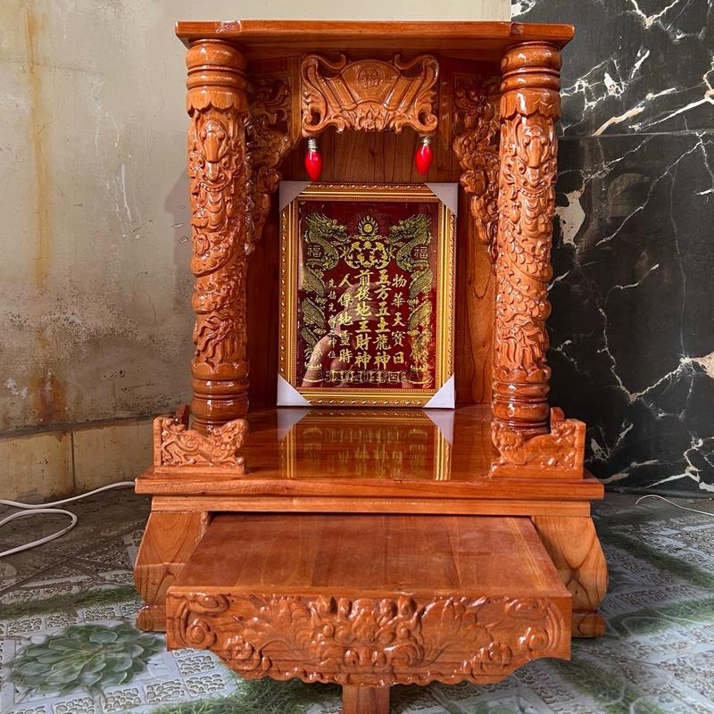 [LOẠI DÀY_BÁN CHẠY] Bàn thờ thần tài ông thổ địa gỗ xoan 48cm đẹp rẻ Decor Decor Phòng Trang Trí Nhà