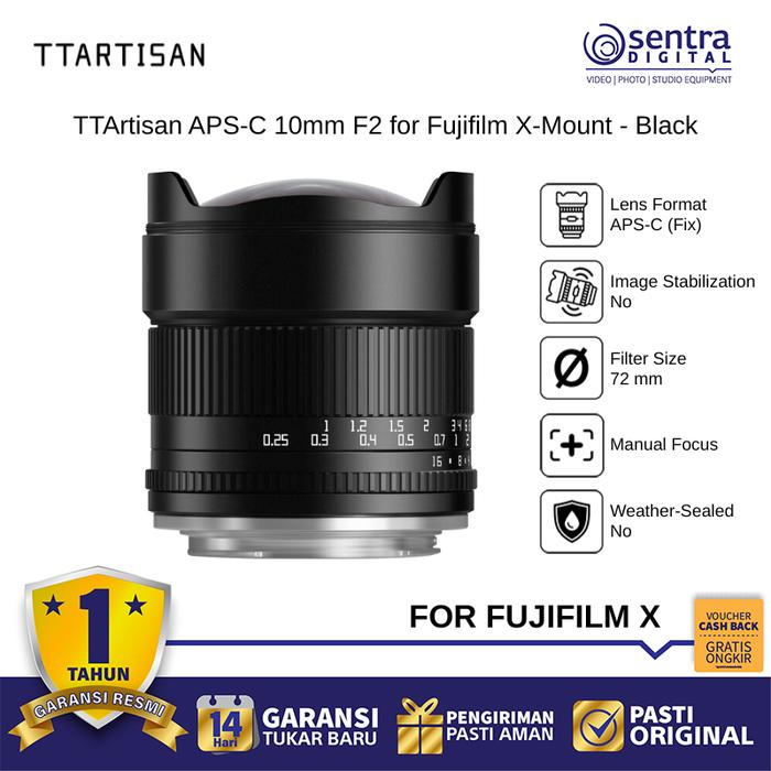 Gambar TTArtisan APS-C 10mm F2 for Fujifilm X-Mount - Black dari Sentra Digital Kota Surabaya Tokopedia