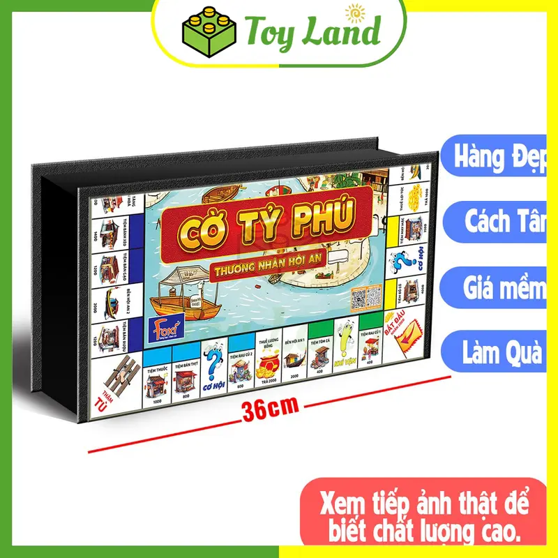 [Foxi] Cờ Tỷ Phú Thương Nhân Hội An Foxi Size Lớn Monopoly Cờ Tỉ Phú Đồ Chơi Trí Tuệ Trẻ Em Tư Duy 0