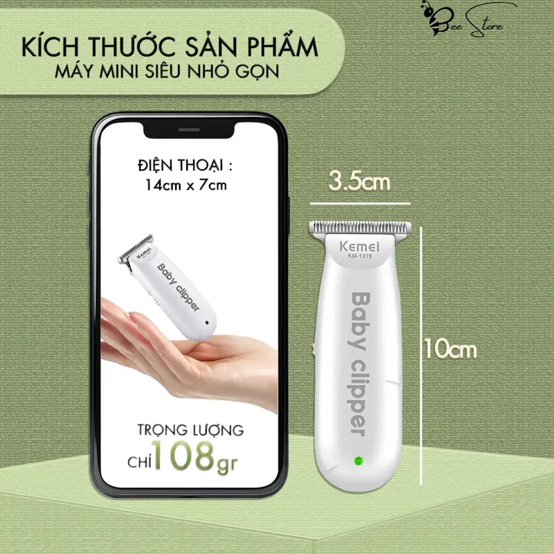 [ BH 12 THÁNG] TÔNG ĐƠ CẮT TÓC TRẺ EM, TÔNG ĐƠ, TĂNG ĐƠ CHO TRẺ SƠ SINH Cho Bé Voi toner cắt tóc  cho bé tong  doc tông  đơ không tiếng 7