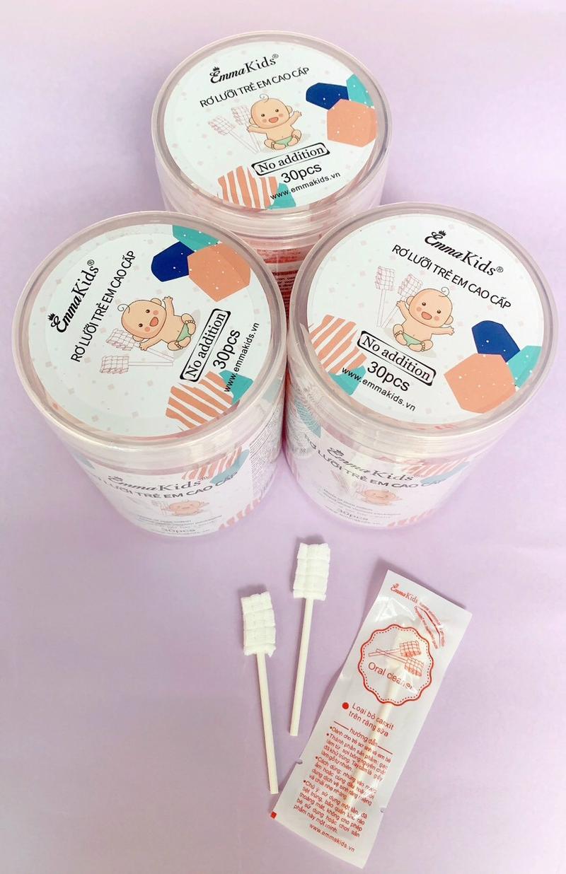 Product Introduction of Hộp 30 que gạc rơ lưỡi, que tưa lưỡi vệ sinh răng miệng cho bé EmmaKids dùng cho bé sơ sinh, trẻ nhỏ 12