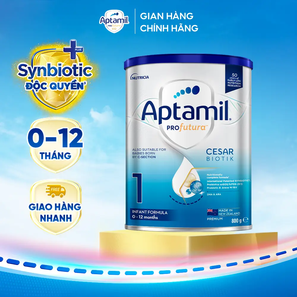 Sữa bột Aptamil Profutura Cesarbiotik New Zealand số 1 (800G) Cho Bé