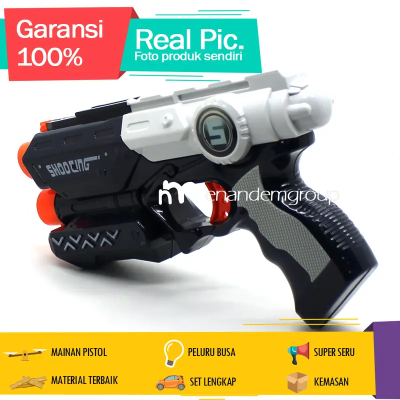 Mainan Anak PistoI PistoIan Peluru Busa Soft Bullet Shooting Range 4