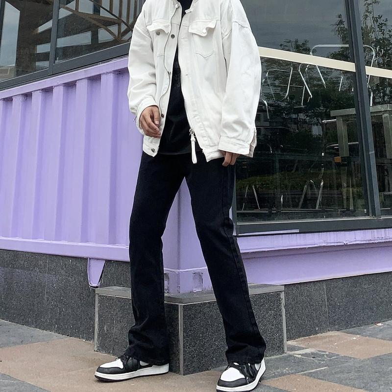 Quần jean nam ống loe màu đen thời trang - quần bò nam hàn quốc phong cách 2024 - mẫu mới nhất