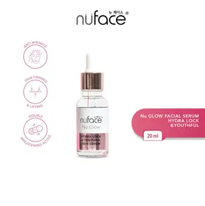 Nuface Nu Glow Hydralock & Youthful Serum 20ml - Perawatan Wajah habis Essence Mengembalikan Kelembaban Elastisitas Kulit Mencerahkan Kulit Kusam Menyamarkan Kerutan Halus dan Hyperpigmentasi mengandung Bakuchiol & Vitamin C Mengencangkan Kulit dan Kenyal