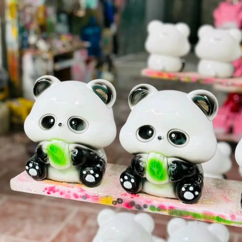Gấu Trúc Cute, Heo Đất, Lợn Đất, Ống Tiết Kiệm, Đựng Tiền, Ống Heo Đồng 3