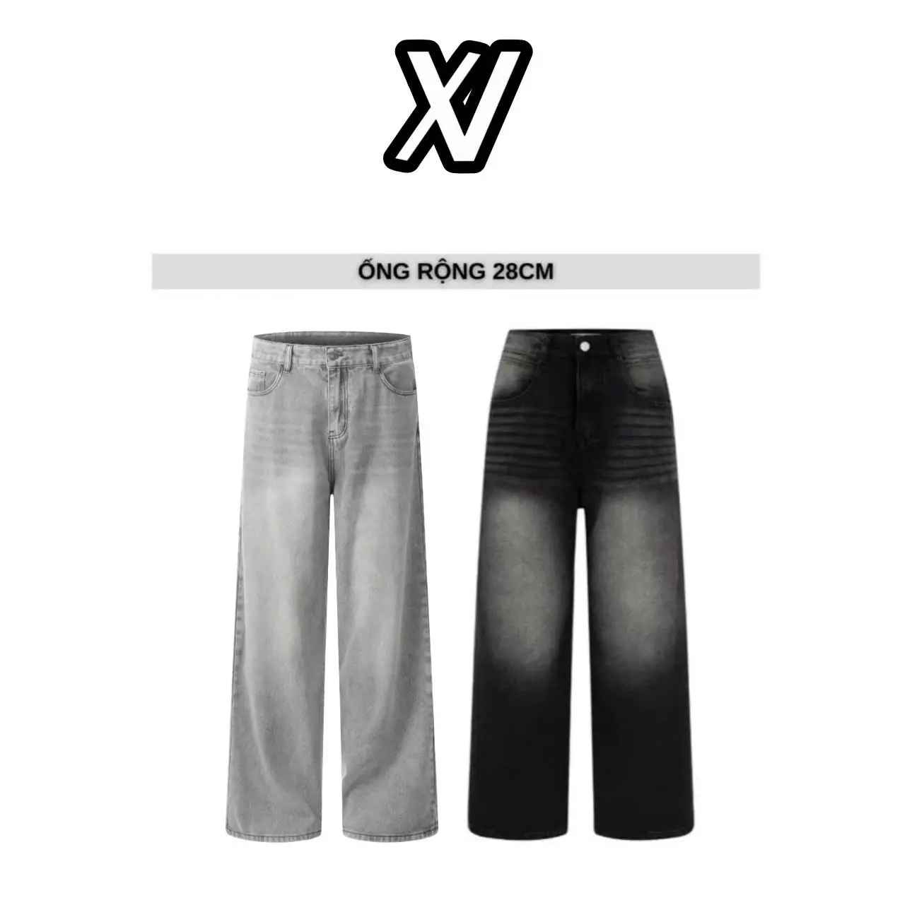 Quần Jeans Ống Suông baggy rộng Ver 1 xuân vũ clothing nhiều màu tôn dáng form unisex nam nữ
