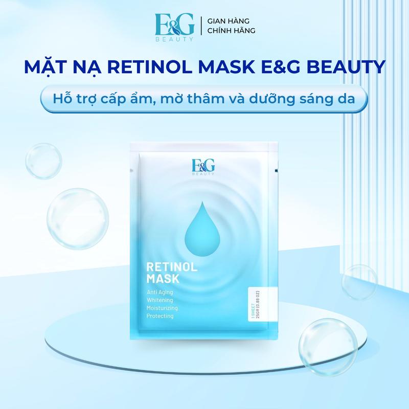 1 Miếng Mặt Nạ Tinh Chất Dưỡng Da Retinol - E&G Beauty - Hỗ Trợ Cấp Ẩm, Làm Sáng Màu Da Cosmetics Chăm Sóc Da Làm Đẹp Da Skincare Nữ Women