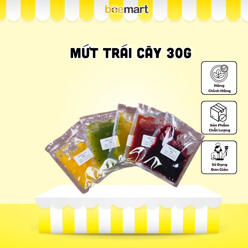 Mứt Trái Cây 30g Vị Ngẫu Nhiên - Hương Vị Tuyệt Vời 0