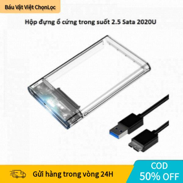 Box Ổ Cứng Ngoài 2.5 Inch Trong Suốt – Giao Tiếp USB 3.0, Gắn Ổ 2TB, Bền Bỉ, Tốc Độ Cao, Nắp Trượt