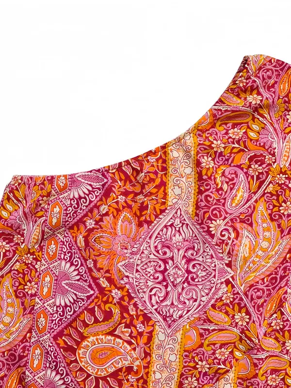 Women's Paisley Print Dress, Boho Sleeveless Dress for Beach Holiday Vacation, Ladies Summer Clothes 5