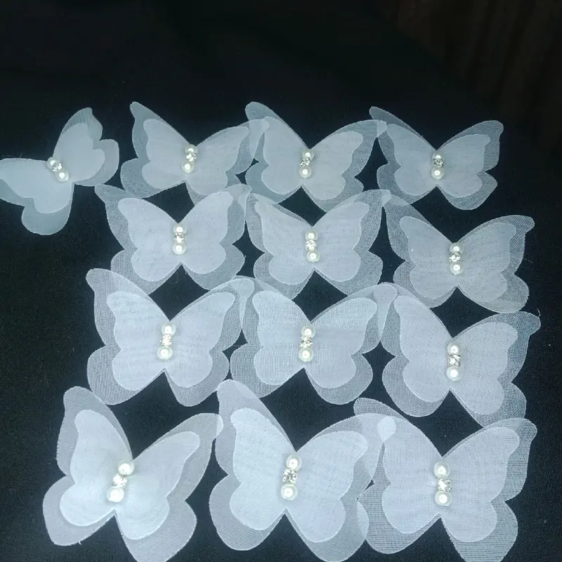 kupu2 organza/aplikasi organza 4cm/lsn 0