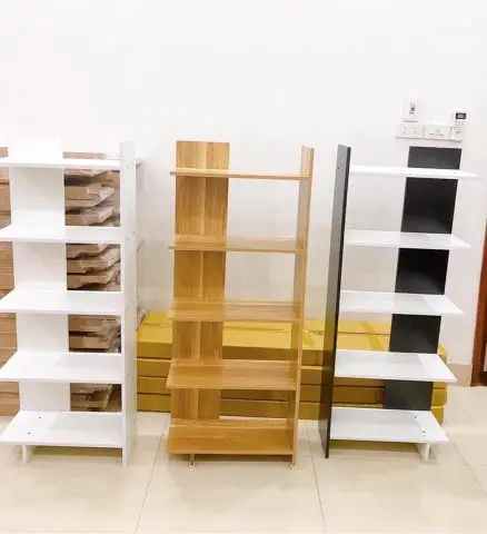 Giá Kệ Góc Tường 5 Tầng 1m2x15x34 Gỗ MDF Lắp Ghép Tiện Ích Kitchen