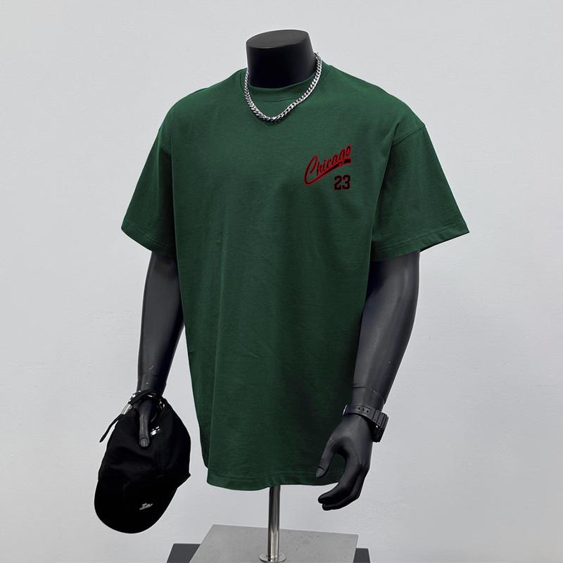 Product Introduction of 100% Cotton Simple Letters Retro Design Short Sleeve T-shirt Crew Neck Top Men and Women Unisex 20