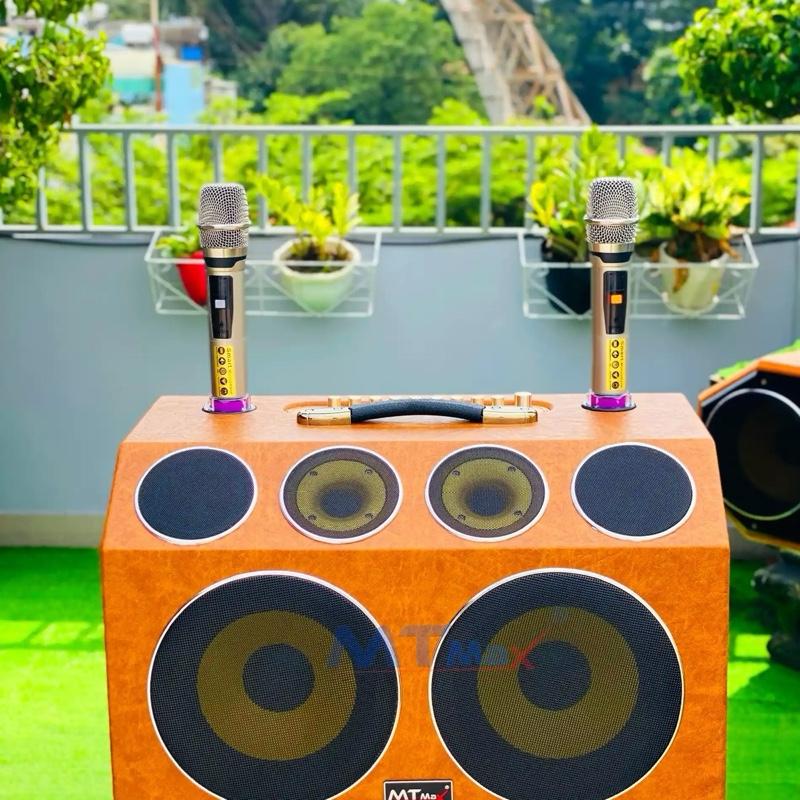 Loa Xách Tay Karaoke Bọc Da Cao Cấp MTMAX Y5 Pro Hệ Thống Bass Đôi 20, 8 Đường Tiếng Mạnh Mẽ, Tặng Kèm 2 Micro Không Dây Bắt Sóng Xa, Chống Hú, Karaoke Giải Trí Đa Năng 6