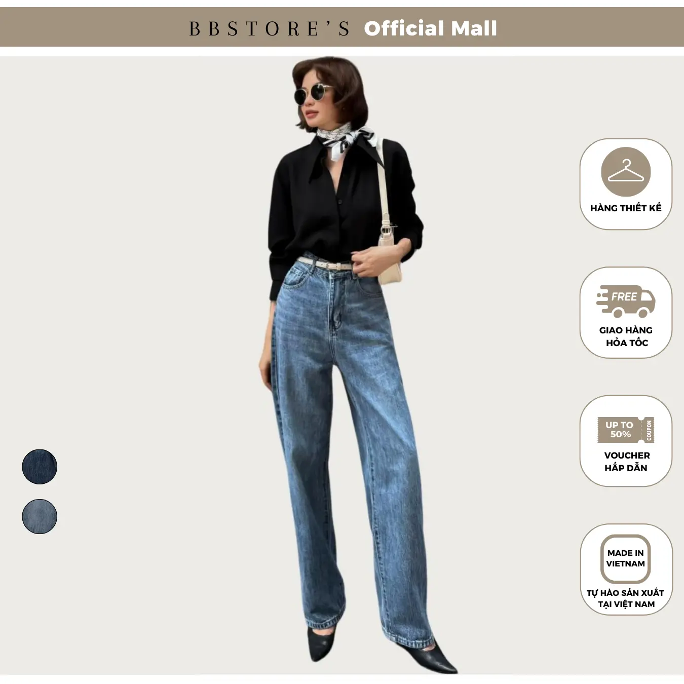 Quần Jeans Nữ Ống Suông Tôn Dáng BBSTORE'S -Q2183S Pants Women  Denim