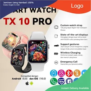 [COD] Original SmartWatch TX 10 PRO MAX | Hand Gesture | 2.04 Inch Touch Screen 45mm | Smart Watch Wanita Pria | Android iOS Digital Watch | iphone Calling | IP68 Waterproof | Music Playing | Wallpaper Series | jam tangan pasangan | Heart Rate | Gps peta