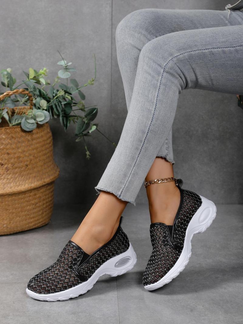 Product Introduction of Women's Fashionable Breathable Mesh Slip on Sandals, Casual Comfortable Sandals for Summer, Lightweight Breathable Shoes for Daily Wear, Girl 6