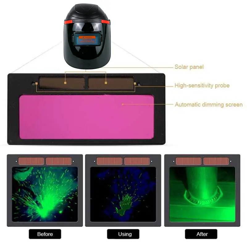 Helm Kedok Las Otomatis Kacamata Las Auto Dark Welding Helmet safety 3