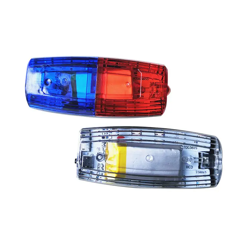 Đèn LED cảnh báo vai, màu đỏ và xanh lam, đèn kẹp vai, để bảo vệ công nhân vệ sinh, báo động tuần tra an toàn, đèn nhấp nháy tín hiệu 5