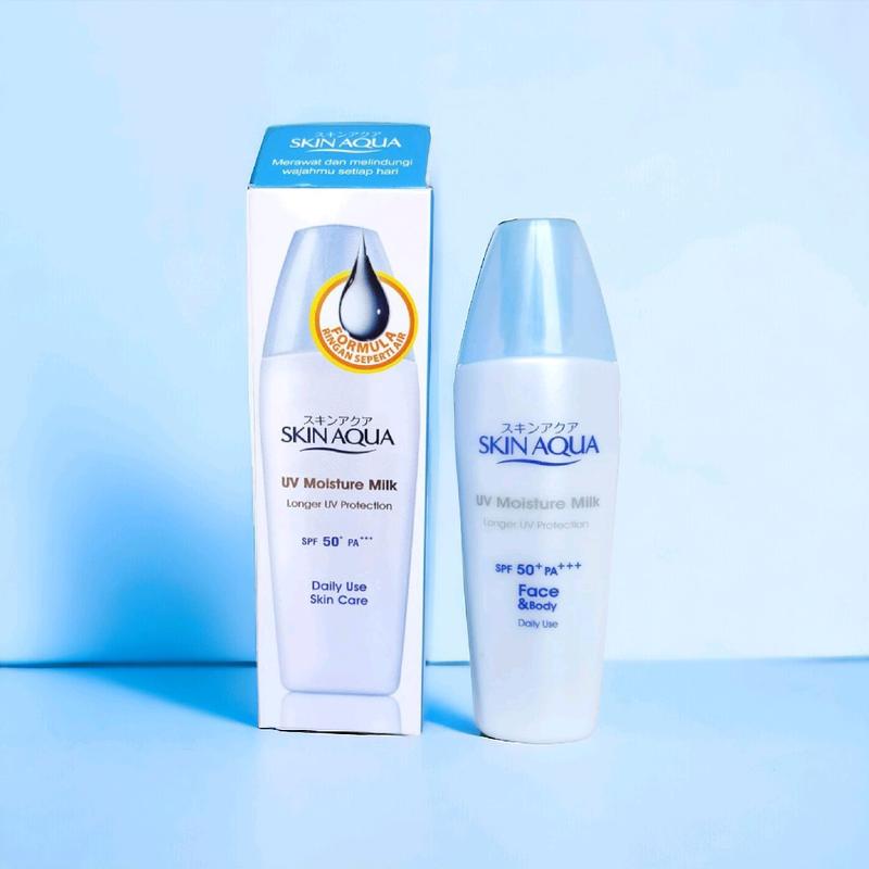 Skin Aqua UV Moisture Milk SPF 50+ PA+++ 40gr Semua Jenis Kulit Wajah Mencerahkan 4