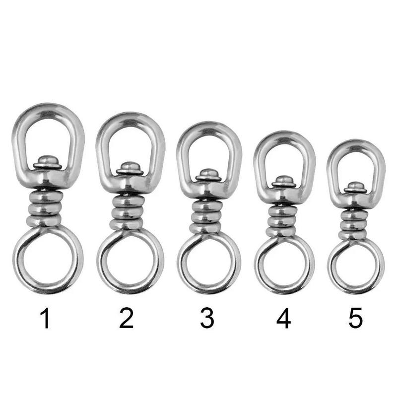 Product Introduction of LUOLULU Fishing Accessories 304 Stainless Steel Fishing Connector Pin High Strength Ball Bearing Fishing Swivels Corrosion Resistance Smoothly Spin Lure Line Connector Fishhook 19