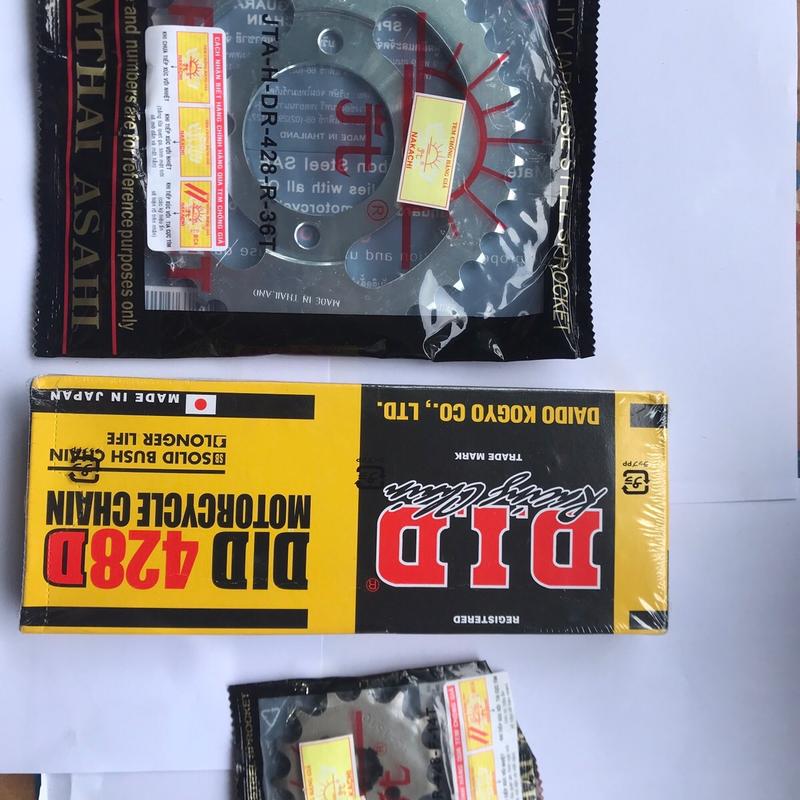 xe wave nhỏ dream 100 Bộ nhông xích đĩa DID Jomthai Asahi cho Dream Wave nhỏ và các loại xe trung quốc khác nhông 14 dĩa 36 sên 106 Phụ Tùng