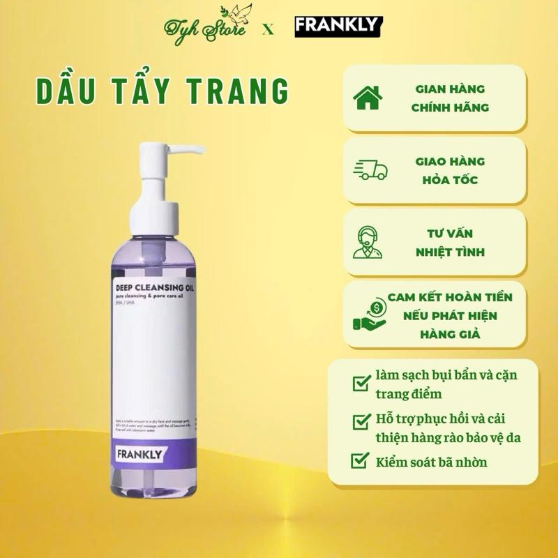 Dầu tẩy trang BHA LHA làm sạch sợi bã nhờn và mụn đầu đen Frankly Deep Cleansing Oil 200ml