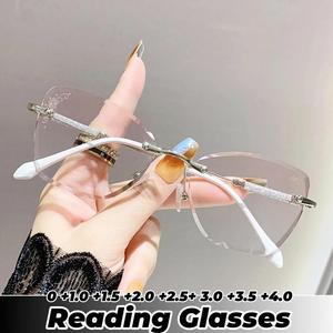 แว่นตาอ่านหนังสือตาแมว ทันสมัย ดีไซน์เพชรสุดหรู ทรงสี่เหลี่ยม สายตายาวตามอายุสำหรับผู้ชายและผู้หญิง ย้อนยุค ป้องกันแสงสีฟ้า เหมาะสำหรับเพรสไบต์ มีช่วงตั้งแต่ 0 ถึง +4.0