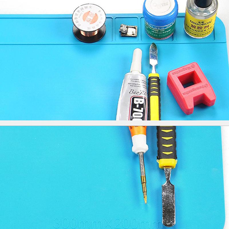 Product Introduction of ESD Heat Insulation Soldering Mat Job Tools Computer Phone Repair Tool Kit Working Repair Pad Heatresistant Maintenance Platform 21