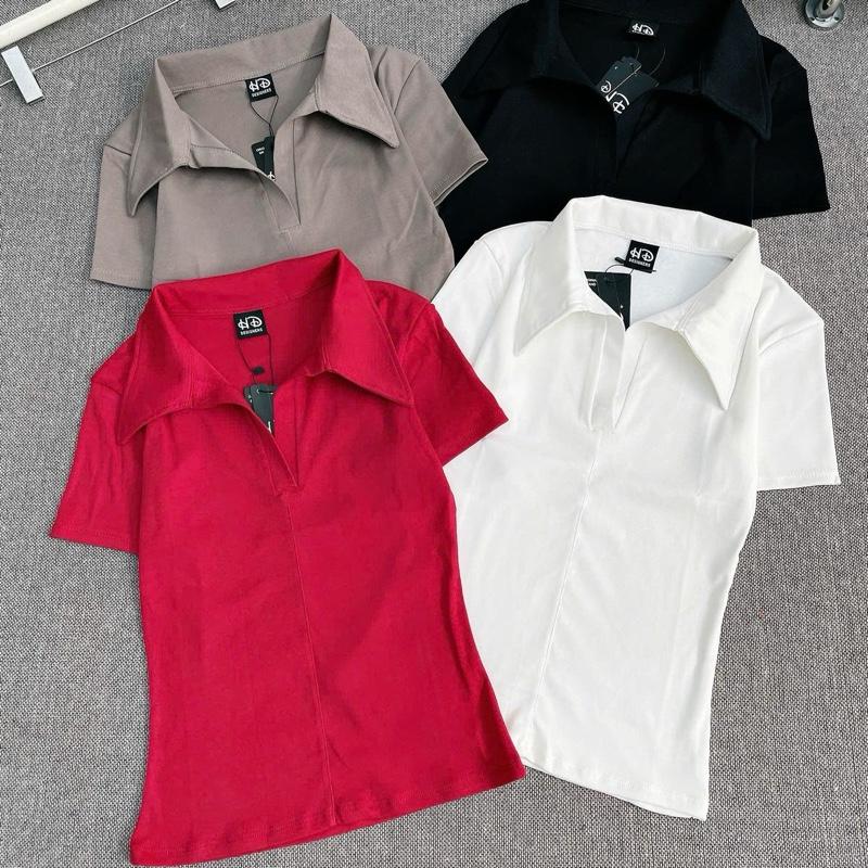 |A096|- Áo Thun Nữ from ôm body  [ Cổ trụ] , Ôm  Co Giãn Tốt,Women Cổ Tròn Top Cotton áonuxinh