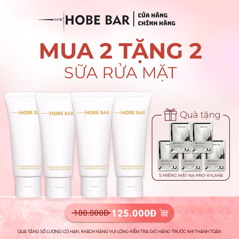 [MUA 2 TẶNG 2 KÈM QUÀ TẶNG 5 MẶT NẠ PRO-XYLANE] Sữa Rửa Mặt Amino Acid HOBEBAR (50ml) Dịu nhẹ/ Dưỡng ẩm Nữ Skincare Cleansing Cleanser Dưỡng Da Mặt tặng thêm 1 Kem Dưỡng Ẩm