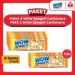 Paket 4 WOW Spageti Carbonara FREE 2 WOW Spageti Carbonara