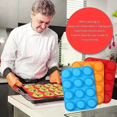 Silicone Cake Molds 3-Pack Silicone Donut Baking Molds Heart