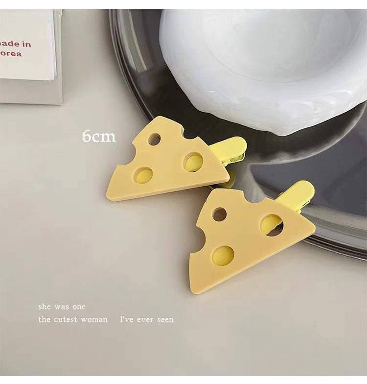 Kẹp Tóc, Dòng Phô Mai Dễ Thương, 3 Cái, Kẹp Tóc Mini Vui Nhộn Kẹp Tóc Bang Hoạt Hình Dễ Thương, Kẹp Bên 6