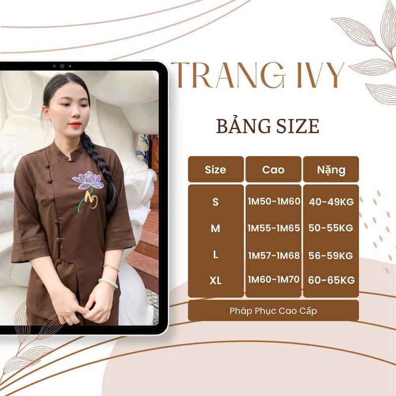 Product Introduction of Pháp Phục Tâm Chéo Tà Cao Cấp đi chùa thanh lịch, nhẹ nhàng 0