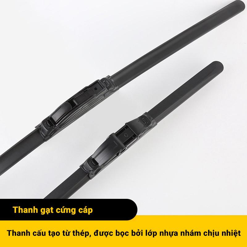Gạt mưa khung mềm xe Daewoo Gentra, Lacetti, Matiz, Nubira,Leganza thanh chổi cần gạt mưa silicon mềm không xương 4