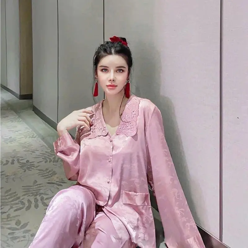Bộ ngủ 33 lụa gấm xinh mặc nhà, đồ ngủ QCCC 7