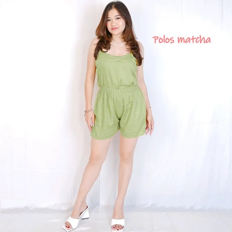 one set tanktop pendek/ setelan baju tidur piyama rayon bali Atasan Celana 4